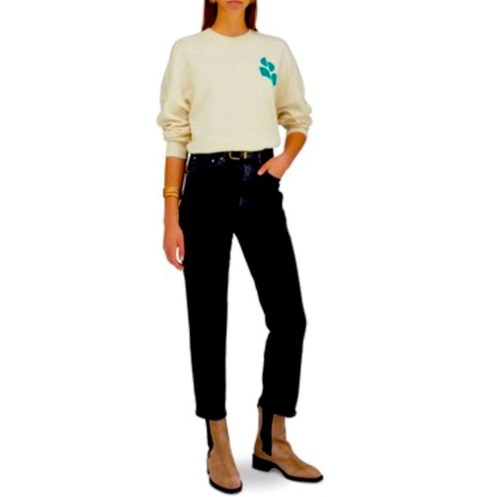 TOTEME Straight Leg High Rise Jean in black Size 30